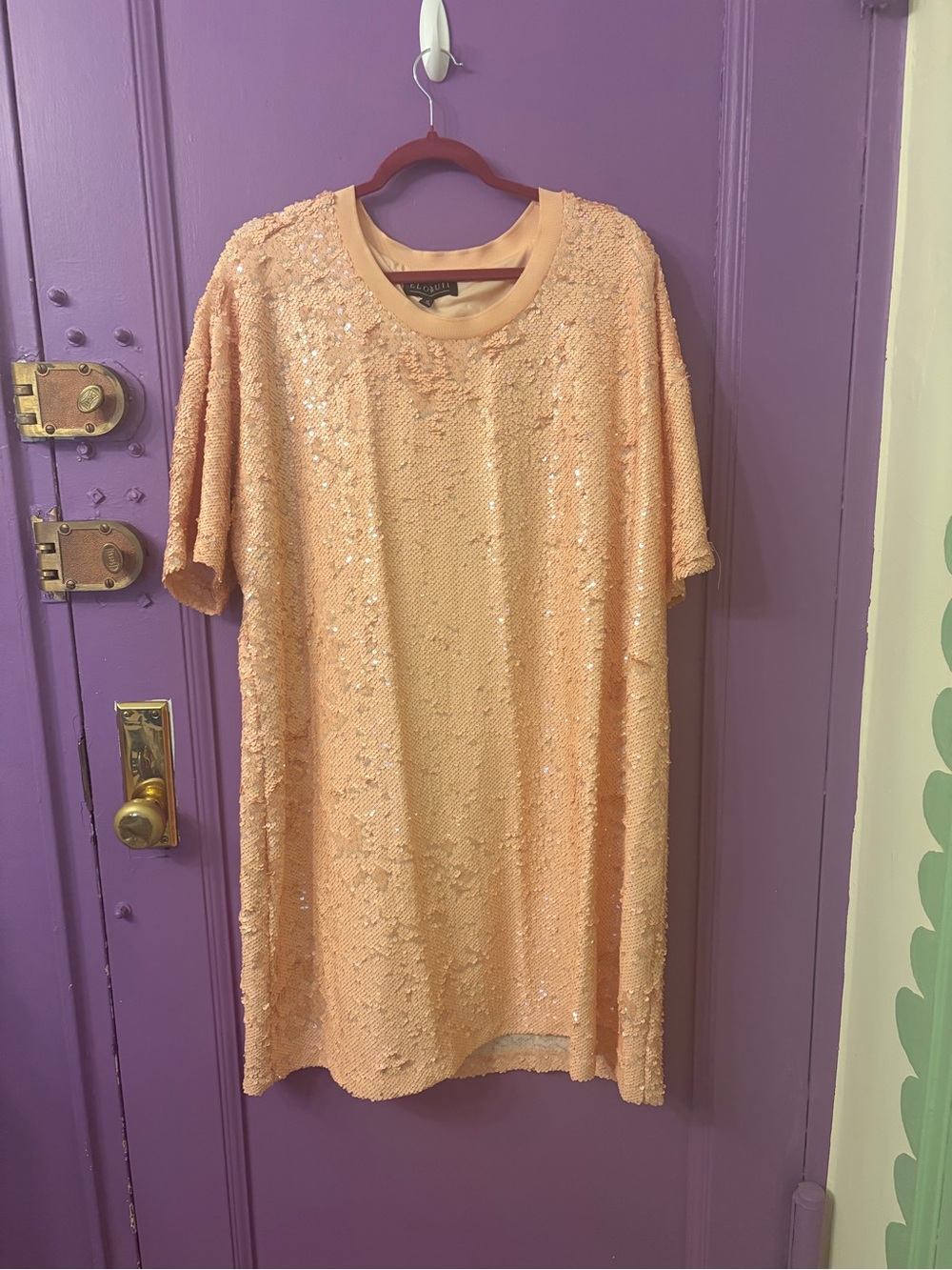 Eloquii Sequined Tee Shirt Shift Dress